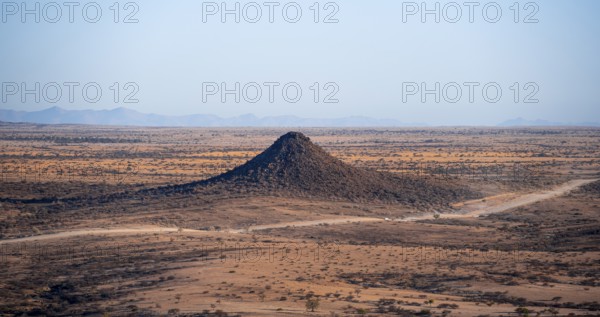 Hills, Pontok Mountains, Desert, Dry landscape at Spitzkoppe, Great Spitzkuppe Nature Reserve,