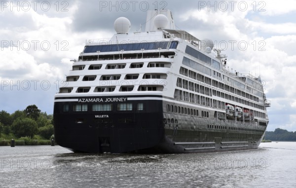 MS AZAMARA JOURNEY, cruise ship AZAMARA JOURNEY sailing in the Kiel Canal, NOK, Kiel Canal,