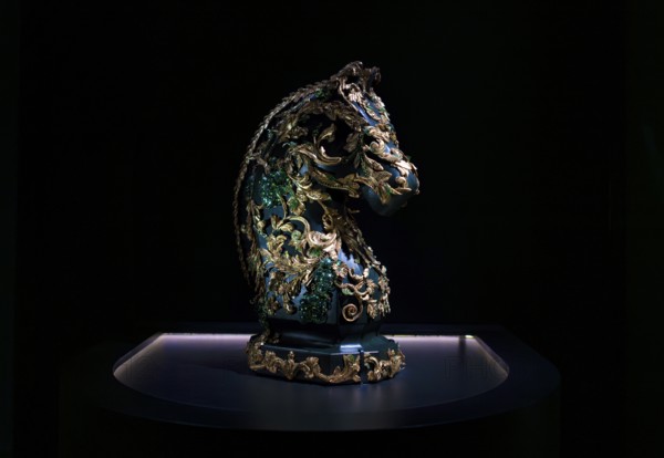 Horse with baroque motifs reminiscent of grapevines, by Baqué Molinié, Treasury, headquarters of