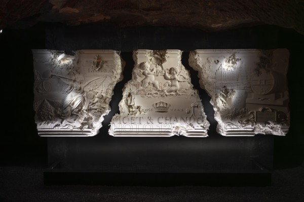Relief, monumental work of art by the American artist Daniel Arsham, part of the Galerie Impériale,