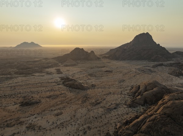 The isolated Spitzkoppe mountain (1728 m) - on the right - majestically rises above the surrounding