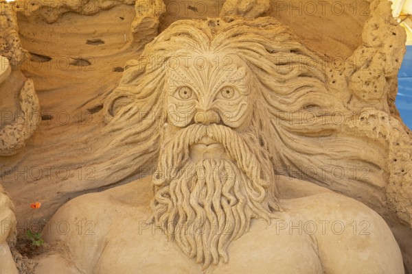 Detail, Poseidon, the god of the sea by Zsolt M.Toth from Hungary, Sandwelt, Warnemünde, Rostock,