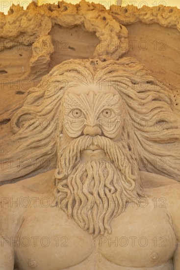 Detail, Poseidon, the god of the sea by Zsolt M.Toth from Hungary, Sandwelt, Warnemünde, Rostock,