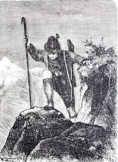 The stick and its use, as an aid in mountaineering and on the alp, 1888, Historical, digitally