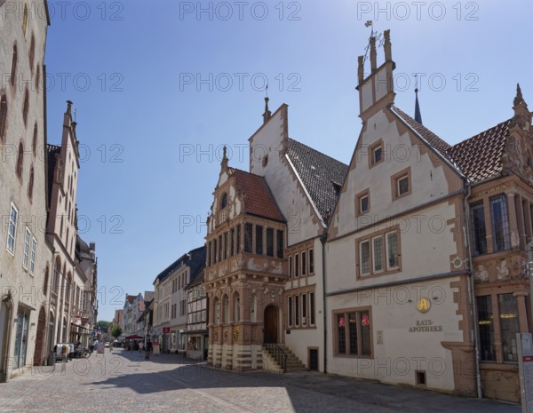 The town hall of Lemgo, located on the market square. The town hall was built over several