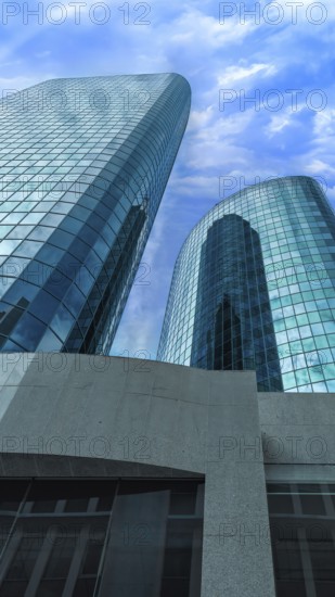 Scenic panoramic views of Auckland skyline and financial downtown city center