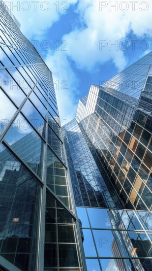 Canada, Montreal panoramic skyline in downtown financial, business and technology city center