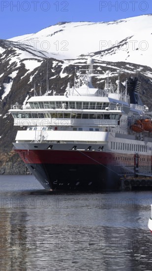 Honningsvag bay, island of Mageroya in Finmark county, Norway. Famous cruise and tourist