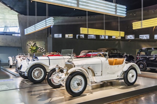 Mercedes-Benz 10-40 hp sports two-seater from 1923. The Mercedes-Benz Museum in Stuttgart presents
