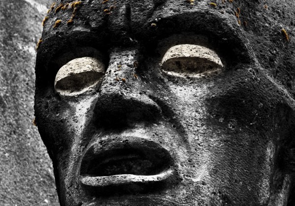 Bittermark memorial, memorial site, portrait of the tortured main figure, artist Karel Niestrath,