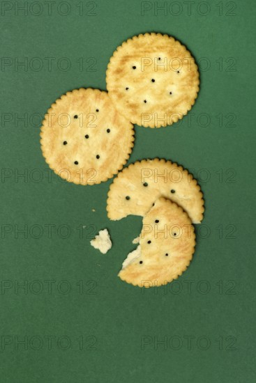 Cracker, cracker on green background