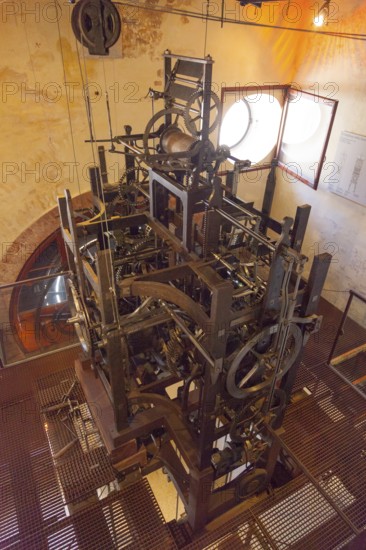 Movement of the astrological clock, Torre dell'Orologio (1496-1506, the clock shows moon, sun