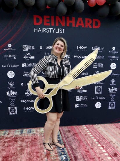 Janine Becker (owner) at the VIP opening of the new Deinhard Salon Am Mühlanger 3, Berlin, 28 June