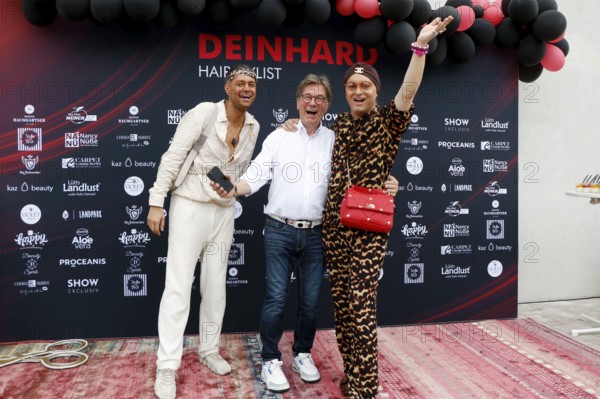 Marcell Damaschke, Arno Funke and Julian F. M. Stöckel at the VIP opening of the new Deinhard Salon