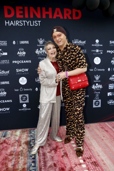 Barbara Schöne and Julian F. M. Stöckel at the VIP opening of the new Deinhard Salon Am Mühlanger