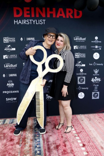 Rolf Scheider and Janine Becker at the VIP opening of the new Deinhard Salon Am Mühlanger 3,