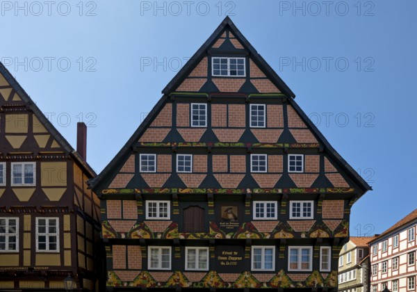 Hoppenerhaus, the most magnificent half-timbered house in the historic centre of Celle with a