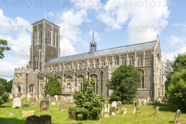 Churchyard of parish church of Saint Edmund King and Martyr, Southwold, Suffolk, England, UK