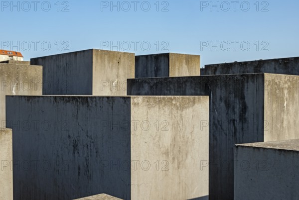 Close-up of concrete slabs at Holocaust Memorial, Memorial to the Murdered Jews of Europe, Berlin,