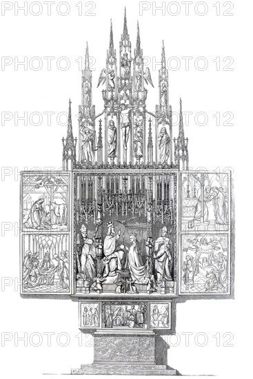 Altar from the Catholic parish and pilgrimage church of St. Wolfgang in St. Wolfgang am Wolfgangsee