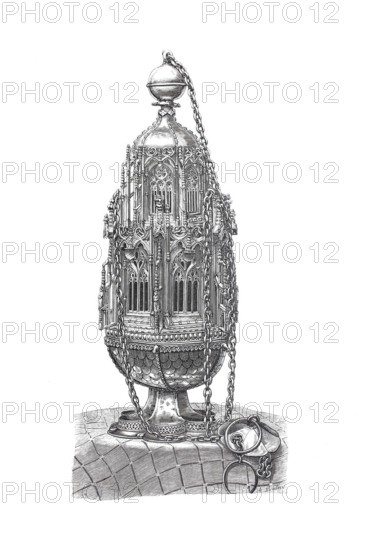 Religious cult objects, censer in Seitenstetten Abbey, Abbatia B.M.V. Assumptae, Benedictine Abbey