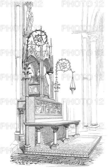 Altar of the Chapel of the Virgin Mary in the church of Saint-Denis, a former abbey church in the