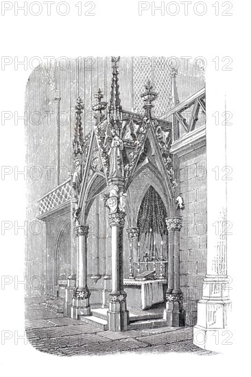 The altar of St Peter's Cathedral in Regensburg, Regensburg Cathedral for short, Bavaria, Germany,