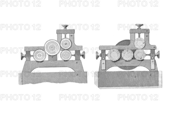 Fulling machine from the Bousfield company, around 1860, Historical, digitally enhanced
