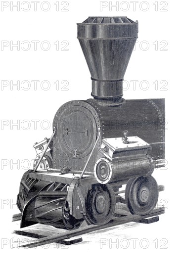 American railway pilot after Wyloff, historical, digitally enhanced reproduction of a model from