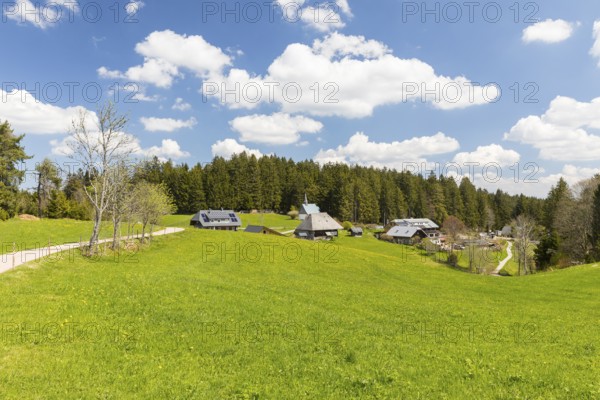 St Martin's Chapel and Kolmenhof near the source of the Danube, site of the European watershed,
