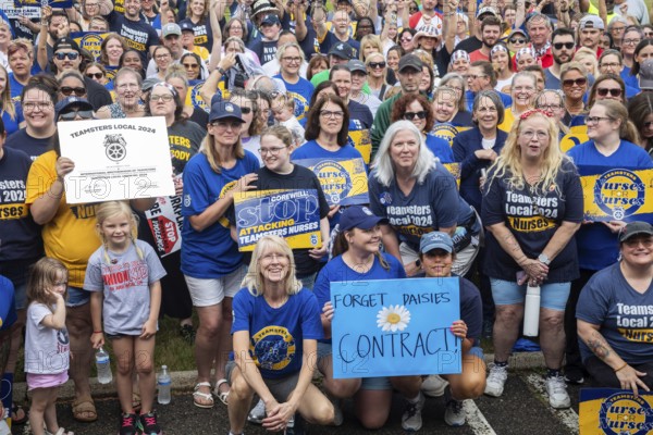 Southfield, Michigan - Nurses rally outside Corewell Health during their fight for a union contract
