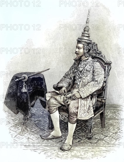 Mongkut or Rama IV, King of Siam in regalia, 18 October 1804 in Bangkok, Thailand - 18 October