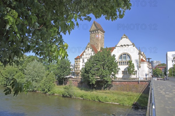 Former Emma-Jaeger-Bad, swimming pool built in 1911 in Art Nouveau style on the River Enz, today's