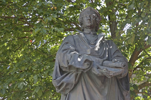 Monument to the humanist and philosopher Johannes Reuchlin during the Renaissance, bronze