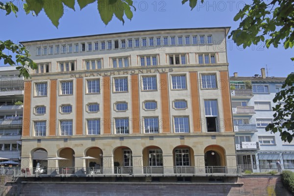Melanchthonhaus with arcade built in 1914, Pforzheim, Northern Black Forest, Black Forest,