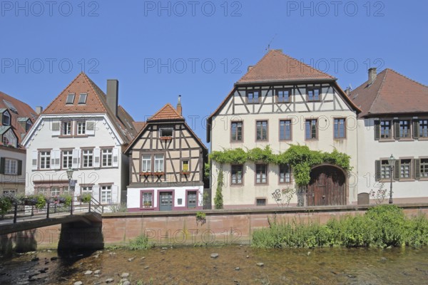 Half-timbered houses on the Bach Alb, Ettlingen, Black Forest, Northern Black Forest,