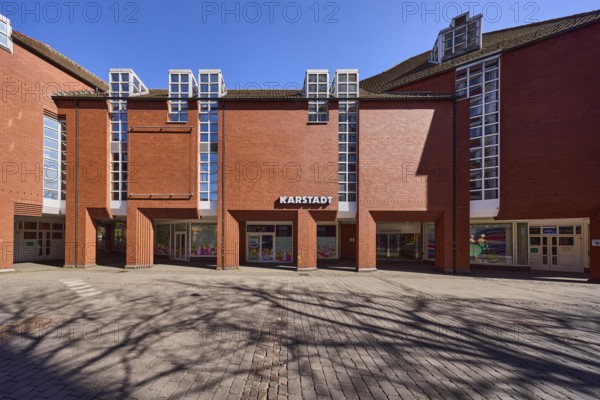 Karstadt Galeria Kaufhof, department stores', brick building, modern architecture, pedestrian zone,