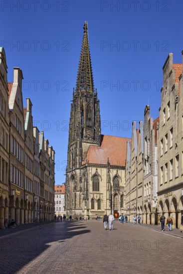 St. Lamberti, Lamberti Church, church tower, Gothic architectural style, installation, ladder to