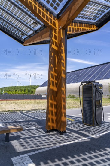 Electric charging station on the site of the former Lohberg colliery in Dinslaken, operated by