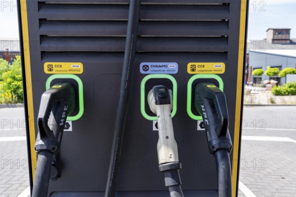 Electric charging station on the site of the former Lohberg colliery in Dinslaken, operated by