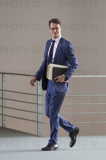 Hendrik Wüst (CDU, Minister-President of North Rhine-Westphalia) after the consultation between