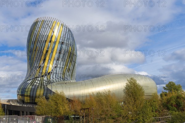 The cité du vin museum in bordeaux, france, showcases the city's rich wine heritage with its