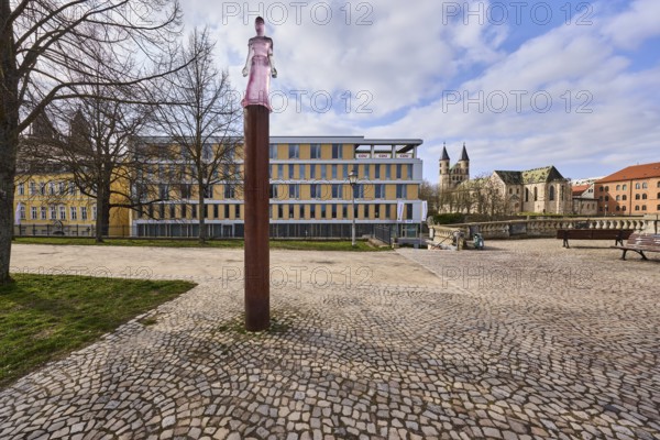 Mechthild von Magdeburg, sculpture, transparent plastic, sculptor Susan Turcot, Kloster Unser