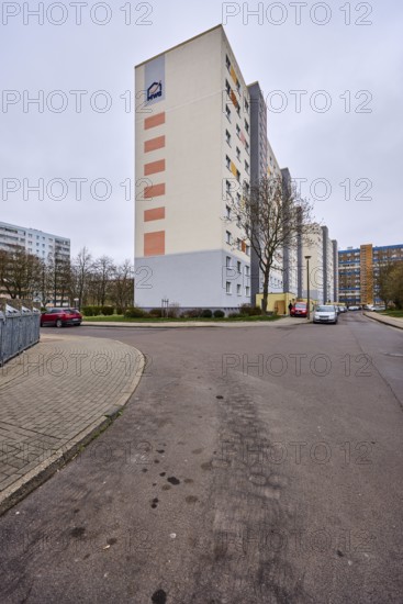 MWG-Wohnungsgenossenschaft eG Magdeburg, high-rise buildings, residential buildings, asphalt road,