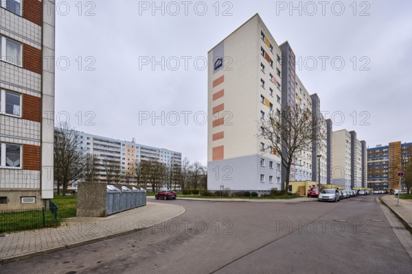 MWG-Wohnungsgenossenschaft eG Magdeburg, high-rise buildings, residential buildings, asphalt road,