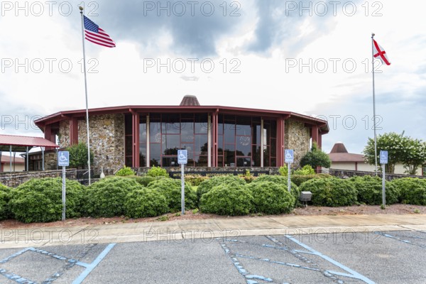 Exterior of the International Motorsports Hall of Fame at the Talladega Speedway in Talladega,