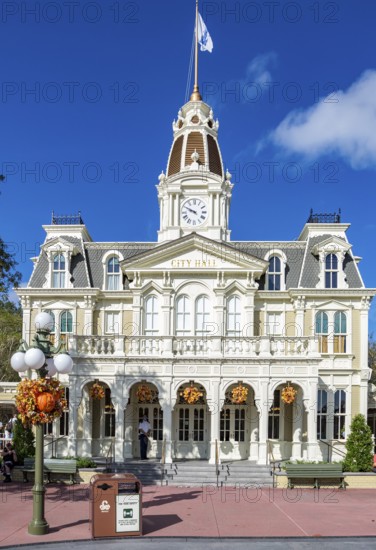 City Hall building in the Town Square on Main Street in Magic Kingdom at Walt Disney World,