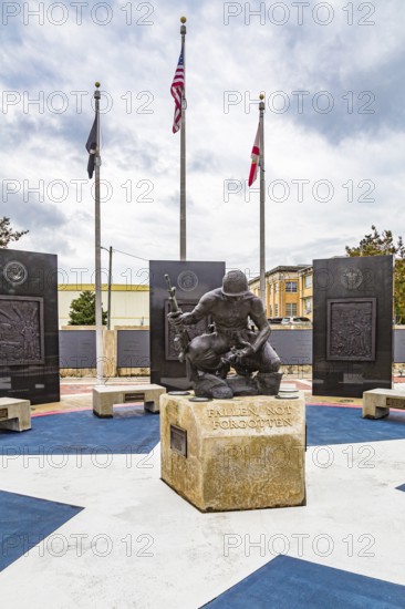 Fallen, Not Forgotten statue at the Santa Rosa County Veterans Memorial Plaza in downtown Milton,