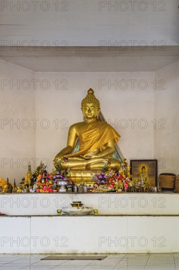 Buddah shrine at the Hall of Buddah Image on the campus of CRRU Shiangrai Rajabhat University in