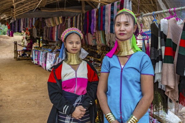 Tribal women in the Long Neck Karen tribe (more properly called the Kayah Lahwi tribe) area of the